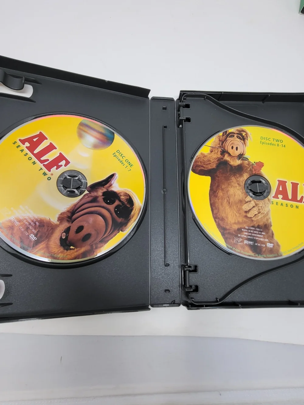 ALF DVD Box Set Seasons 1-4 - Colorful Spines (Blue, Yellow, Green, Purple)